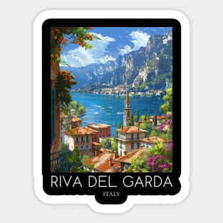 A Pop Art Travel Print of Riva del Garda - Italy Sticker